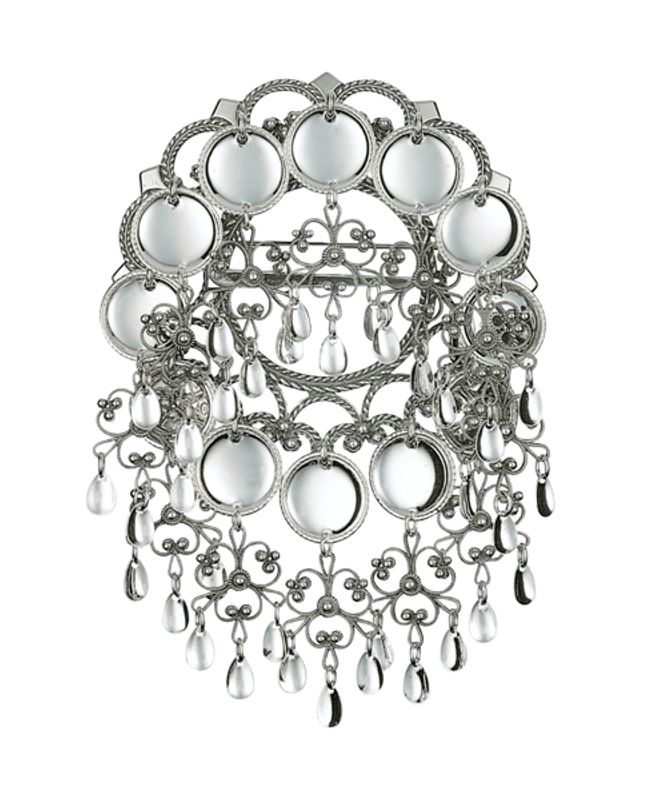 Sølje med 16 mm ringlauv, oksidert