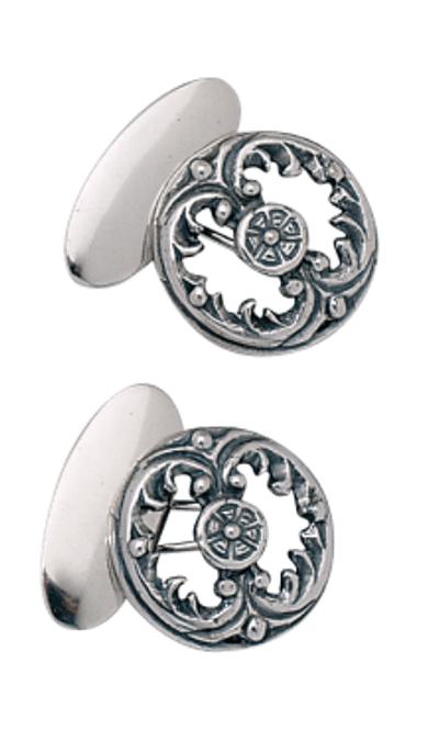 Hovedbilde mansj.knappar, oksidert