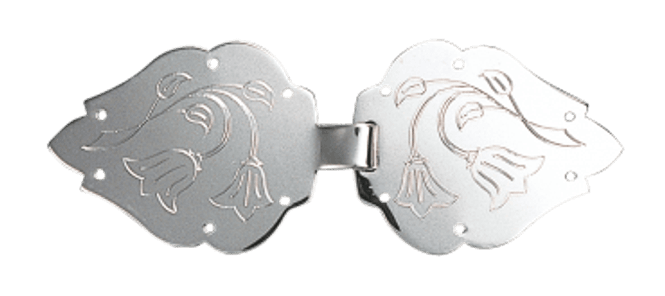 Hovedbilde spenne, grav. blåklokke