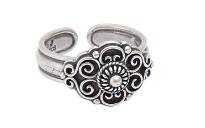 Hovedbilde ring, oksidert m. krus